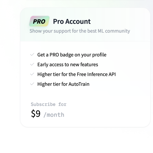 Купить Pro Account Huggingface