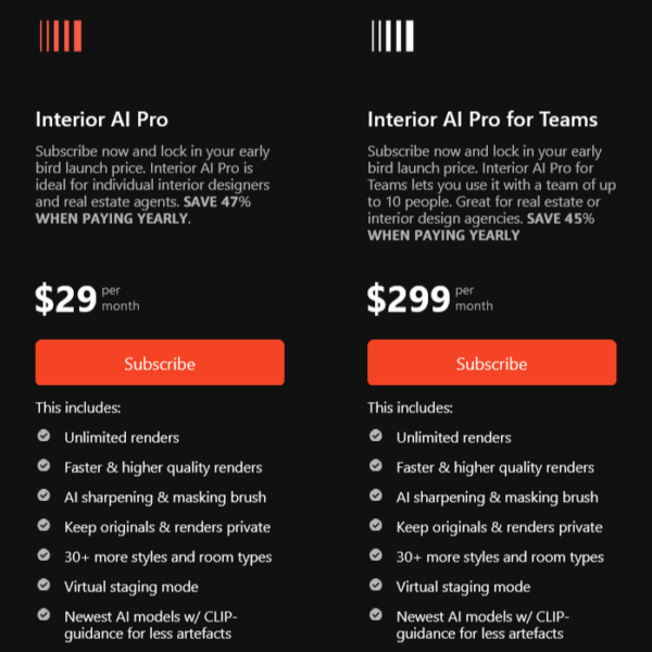 Купить подписку InteriorAI.com Pro